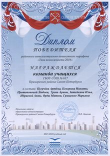 2015-2016 Твои возможности (1 место)